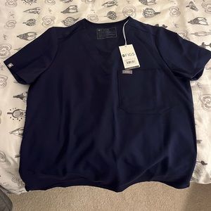 Figs Navy Catarina One Pocket Scrub Top